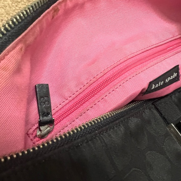 KATE SPADE NOEL print Vintage Original Black on Black Purse Logo Print - Picture 3 of 16